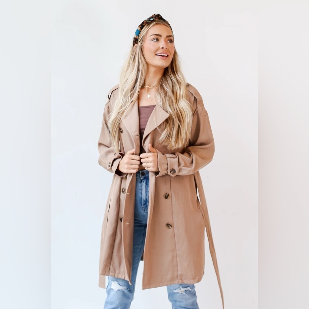 HYFVE brand new with tag trench coat with removable belt size large - Picture 5 of 12